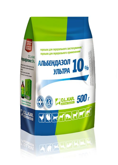 Альбендазол ультра 10% пор. 500гр Олкар