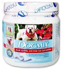 Вітамінно-мінеральна добавка DOGMIX Для зубів, кісток та суглобів (400 таблеток) 