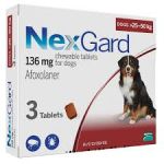 NexGard (Нексгард) таблетки от блох и клещей для собак 25-50 кг, упаковка 3 таблетки