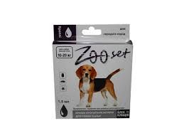 Зоосет краплі протипаразитарні для собак та котів 10-20 кг 4 піпетки 