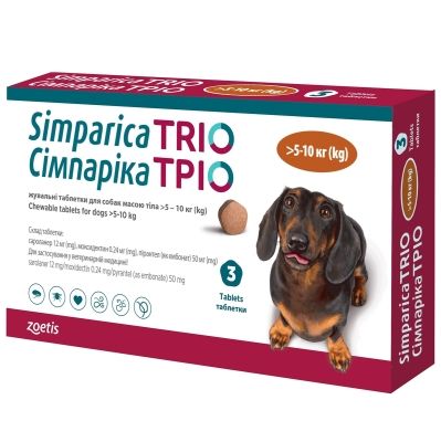 Симпарика Трио Жув таб/собак5-10кг3