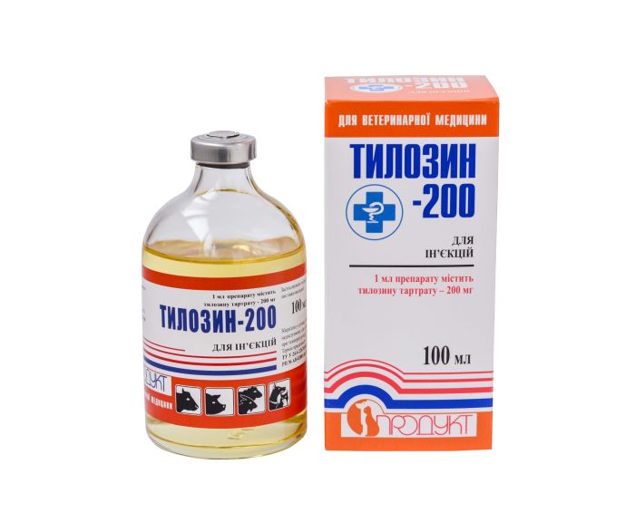 Тилозин-200 раствор для инъекций 100 мл Продукт ц